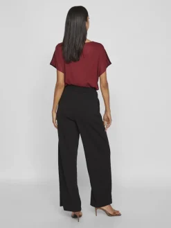 Vila Hosen*VICLUA HW WIDE PANTS-NOOS black beauty