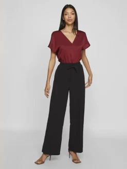 Vila Hosen*VICLUA HW WIDE PANTS-NOOS black beauty
