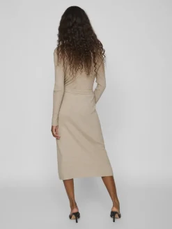 Vila Röcke*VICOMFY A-LINE KNIT SKIRT- NOOS natural melange