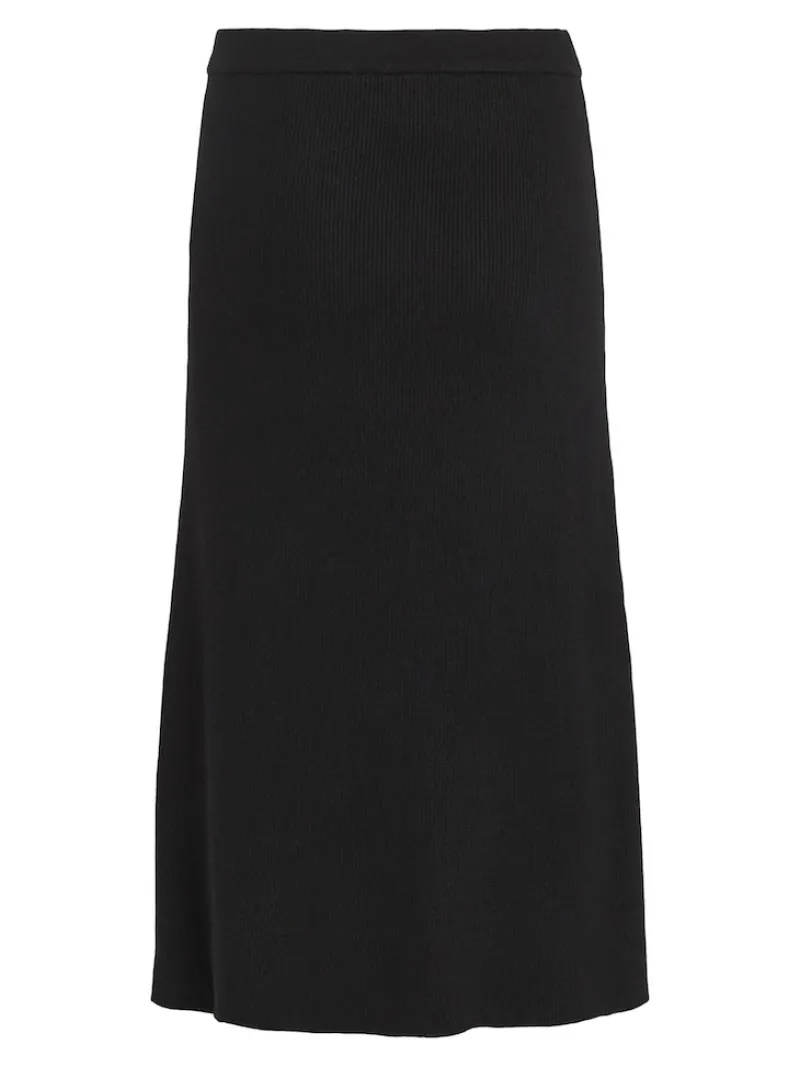 Vila Röcke*VICOMFY A-LINE KNIT SKIRT- NOOS Black