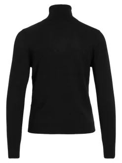 Vila Pullover & Sweatshirts*VICOMFY L/S ROLLNECK KNIT TOP/SU/PB Black