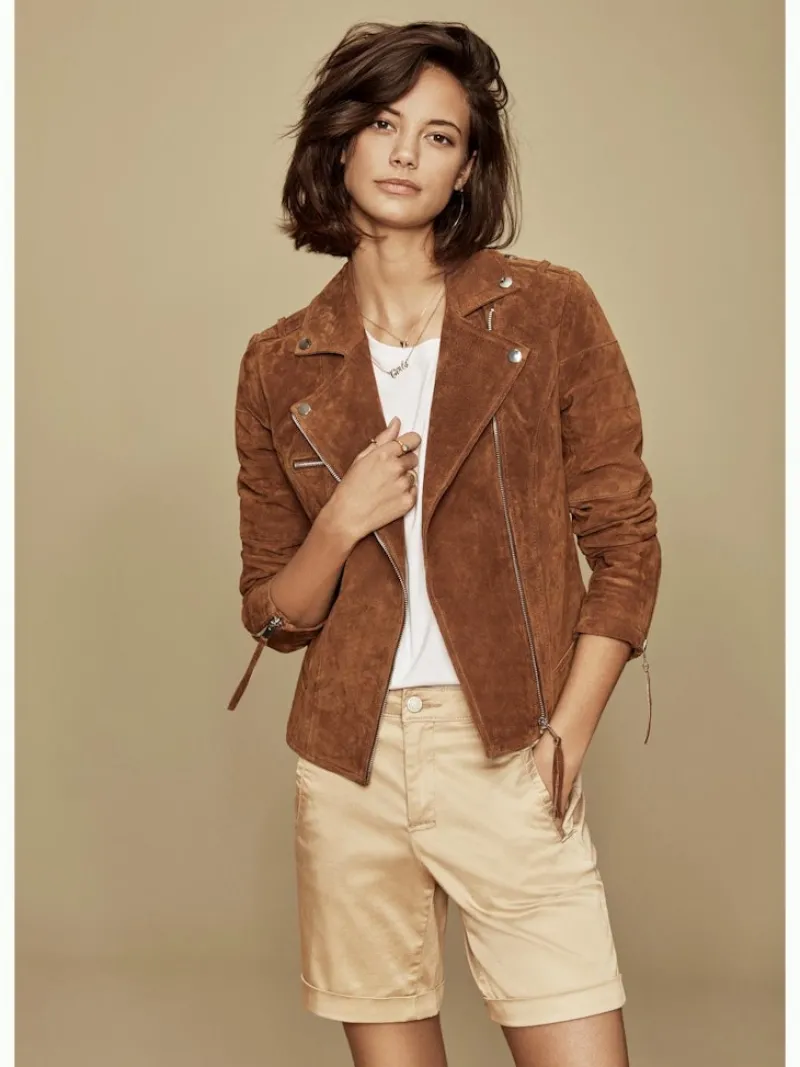 Vila Jacken*VICRIS SUEDE JACKET/SU - NOOS oak brown1