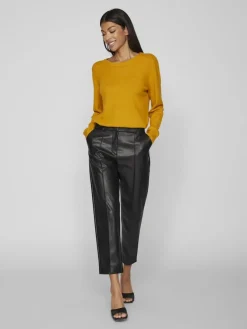 Vila Hosen*VIDAGMAR RW 7/8 COATED PANTS - NOOS Black