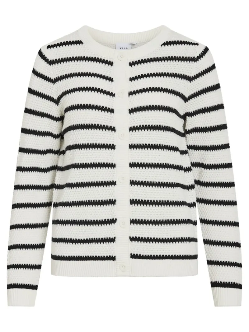Vila Pullover & Sweatshirts*VIDALO O-NECK L/S KNIT CARDIGAN - NOOS white alyssum
