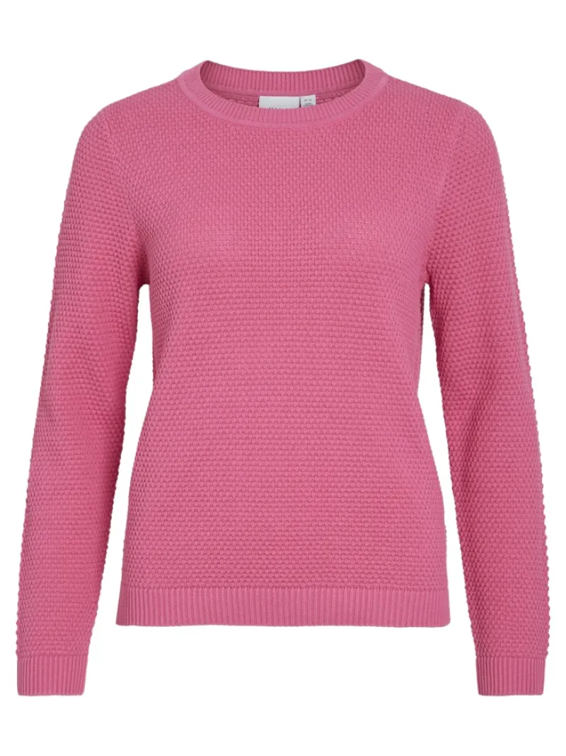 Vila Pullover & Sweatshirts*VIDALO O-NECK L/S KNIT TOP- NOOS sangria sunset