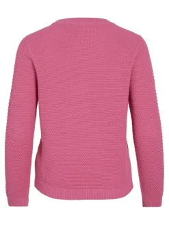 Vila Pullover & Sweatshirts*VIDALO O-NECK L/S KNIT TOP- NOOS sangria sunset