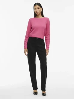 Vila Pullover & Sweatshirts*VIDALO O-NECK L/S KNIT TOP- NOOS sangria sunset