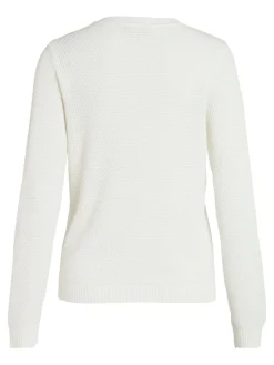 Vila Pullover & Sweatshirts*VIDALO O-NECK L/S KNIT TOP- NOOS white alyssum