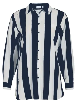 Vila Blusen*VIDANCY L/S LONG SHIRT/PB dunkelblau2