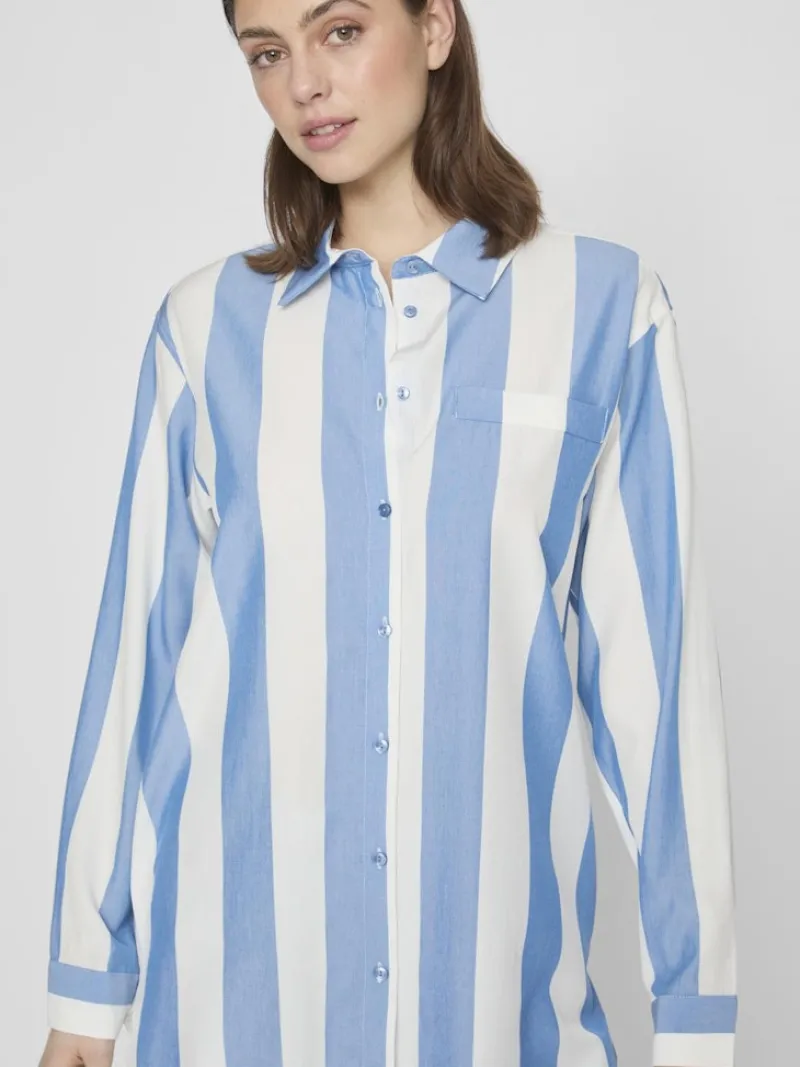 Vila Blusen*VIDANCY L/S LONG SHIRT/PB dunkelblau1