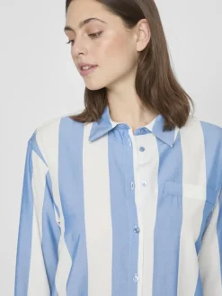 Vila Blusen*VIDANCY L/S LONG SHIRT/PB dunkelblau1
