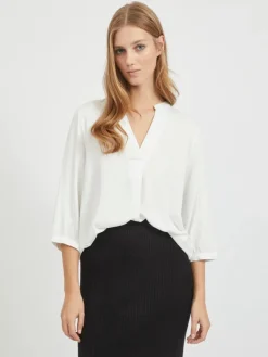 Vila Blusen*VIDANIA 3/4 SHIRT/SU - NOOS Snow White