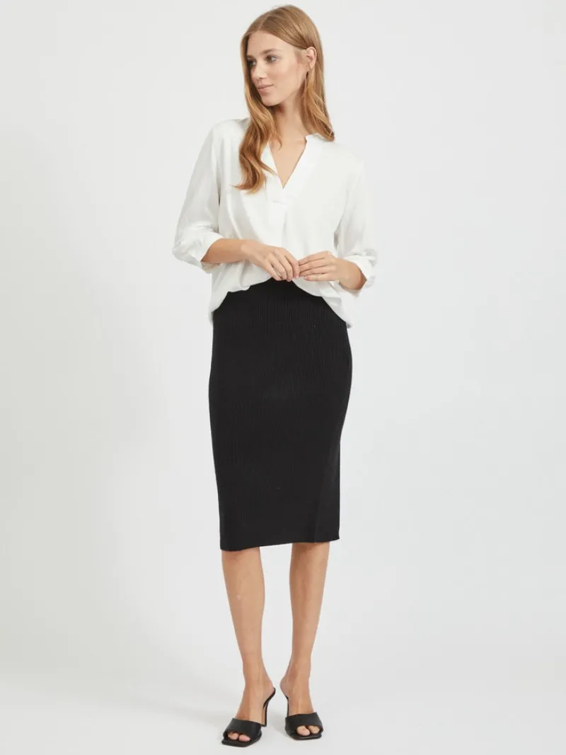 Vila Blusen*VIDANIA 3/4 SHIRT/SU - NOOS Snow White