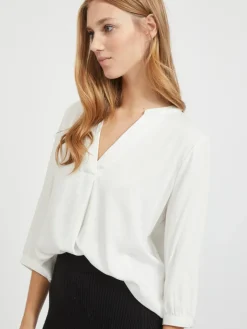 Vila Blusen*VIDANIA 3/4 SHIRT/SU - NOOS Snow White