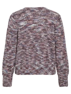 Vila Pullover & Sweatshirts*VIDIRMA REV V-NECK L/S KNIT TOP/1 bijou blue