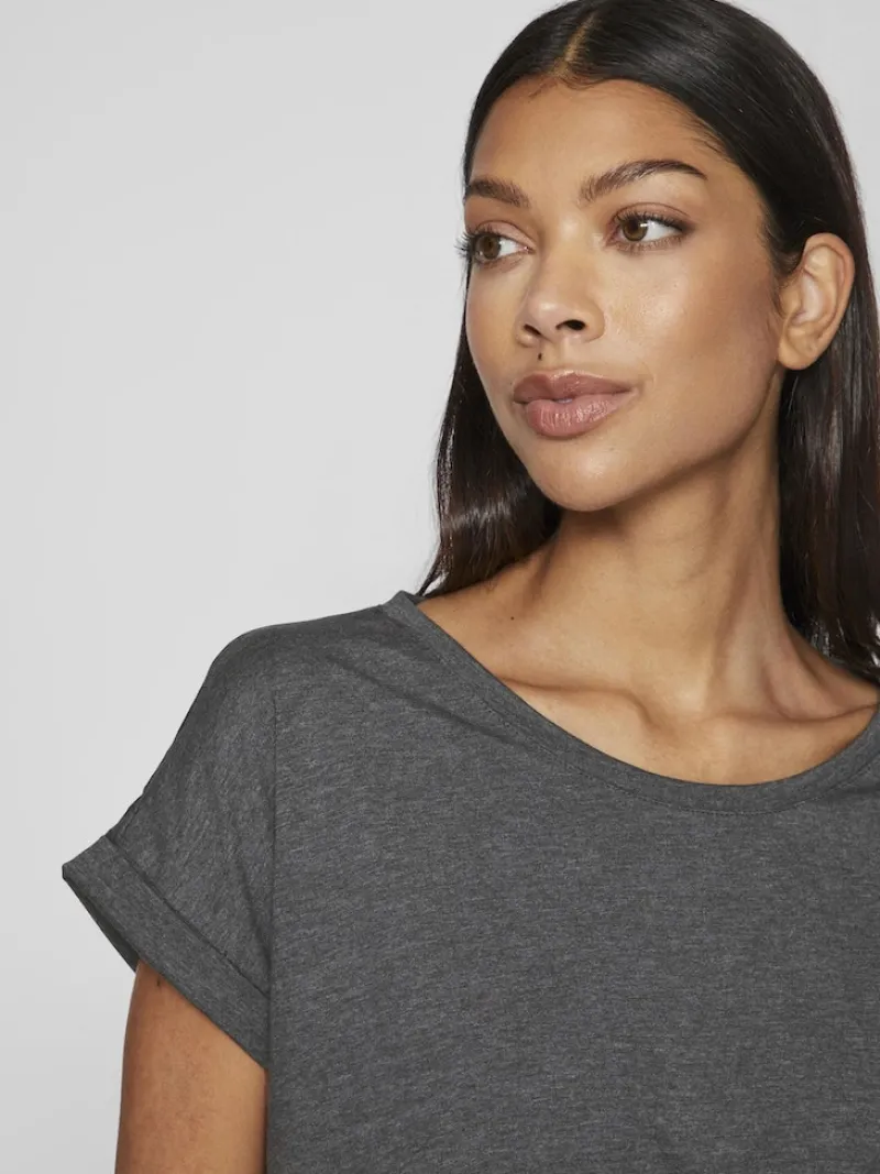 Vila Shirts*VIDREAMERS NEW PURE T-SHIRT-NOOS Dark Grey Melange