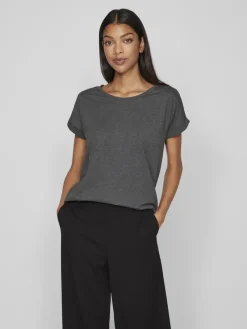 Vila Shirts*VIDREAMERS NEW PURE T-SHIRT-NOOS Dark Grey Melange