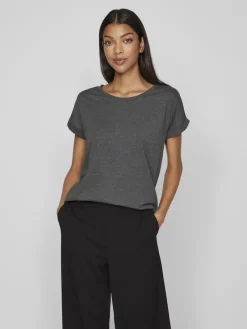 Vila Shirts*VIDREAMERS NEW PURE T-SHIRT-NOOS Dark Grey Melange