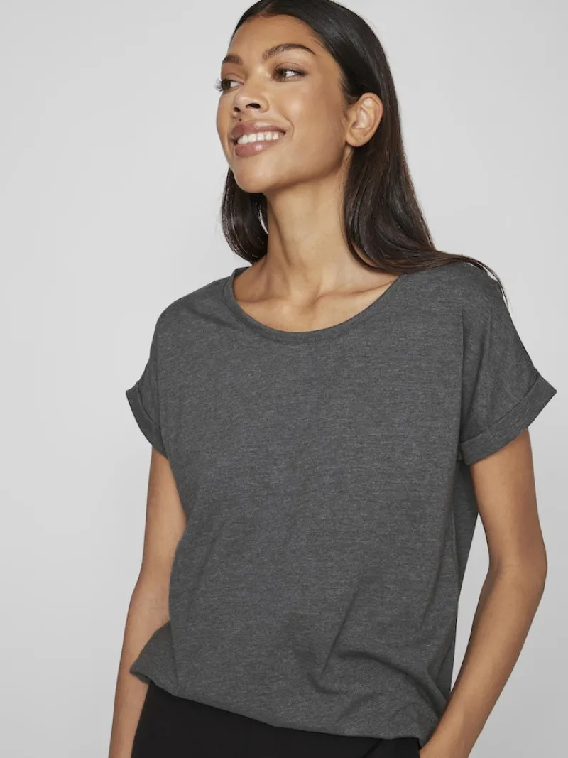 Vila Shirts*VIDREAMERS NEW PURE T-SHIRT-NOOS Dark Grey Melange