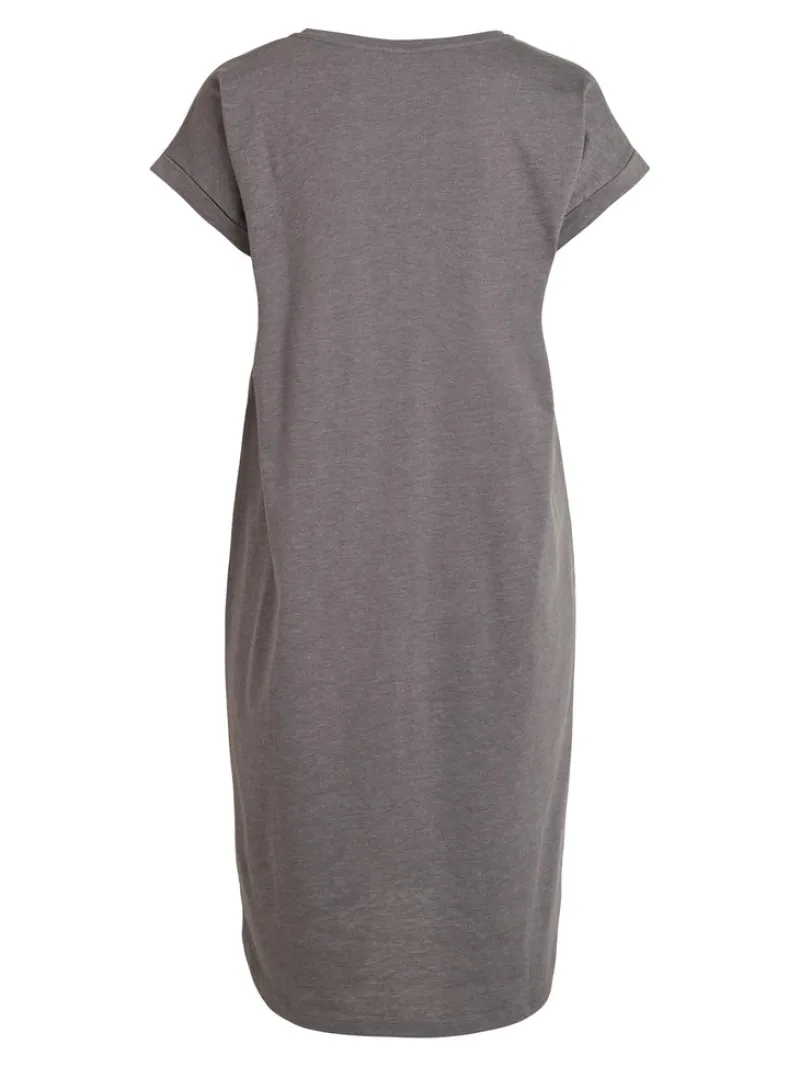 Vila Kleider*VIDREAMERS S/S KNEE DRESS Medium Grey Melange