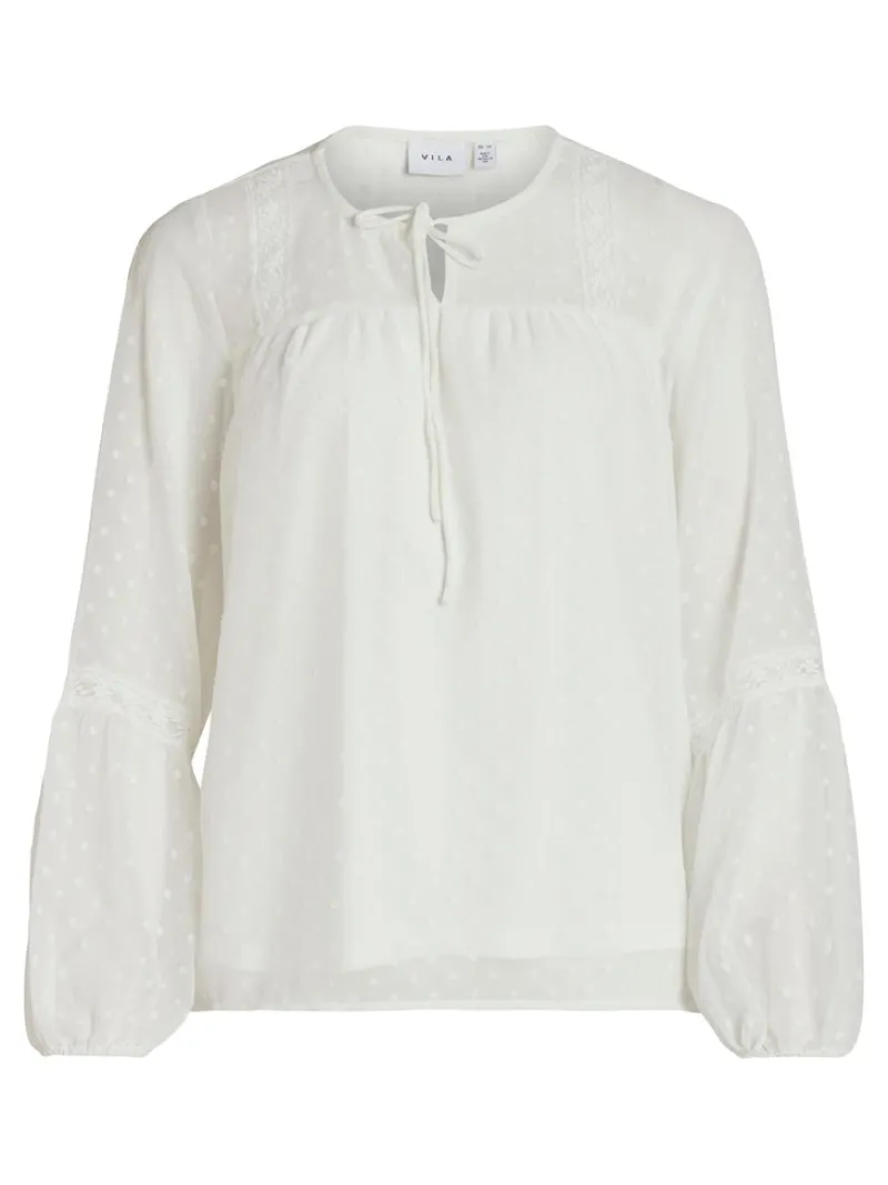 Vila Blusen*VIEDEE L/S TOP - NOOS Snow White