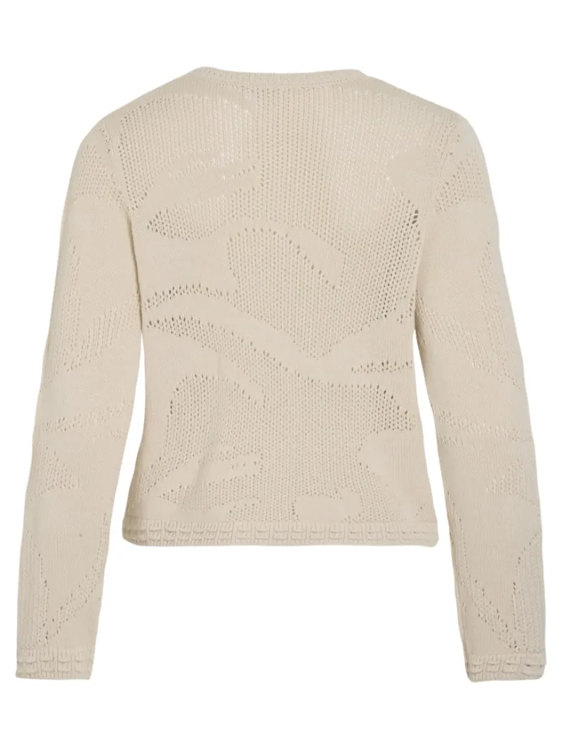 Vila Pullover & Sweatshirts*VIEILEEN O-NECK L/S KNIT CARDIGAN/PB birch