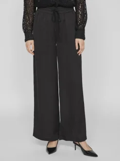 Vila Hosen*VIELLETTE HW WIDE PANTS-NOOS Black