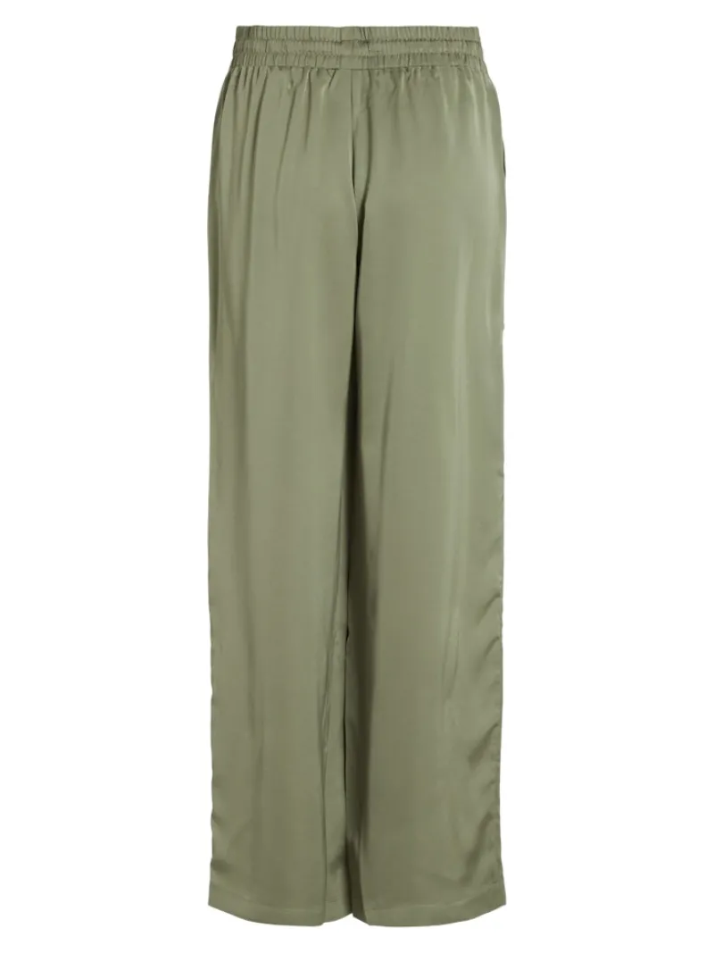 Vila Hosen*VIELLETTE HW WIDE PANTS-NOOS oil green
