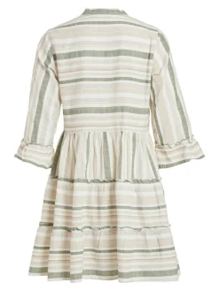 Vila Kleider*VIETNI 3/4 SLEEVE SHORT WRAP DRESS cloud dancer 1