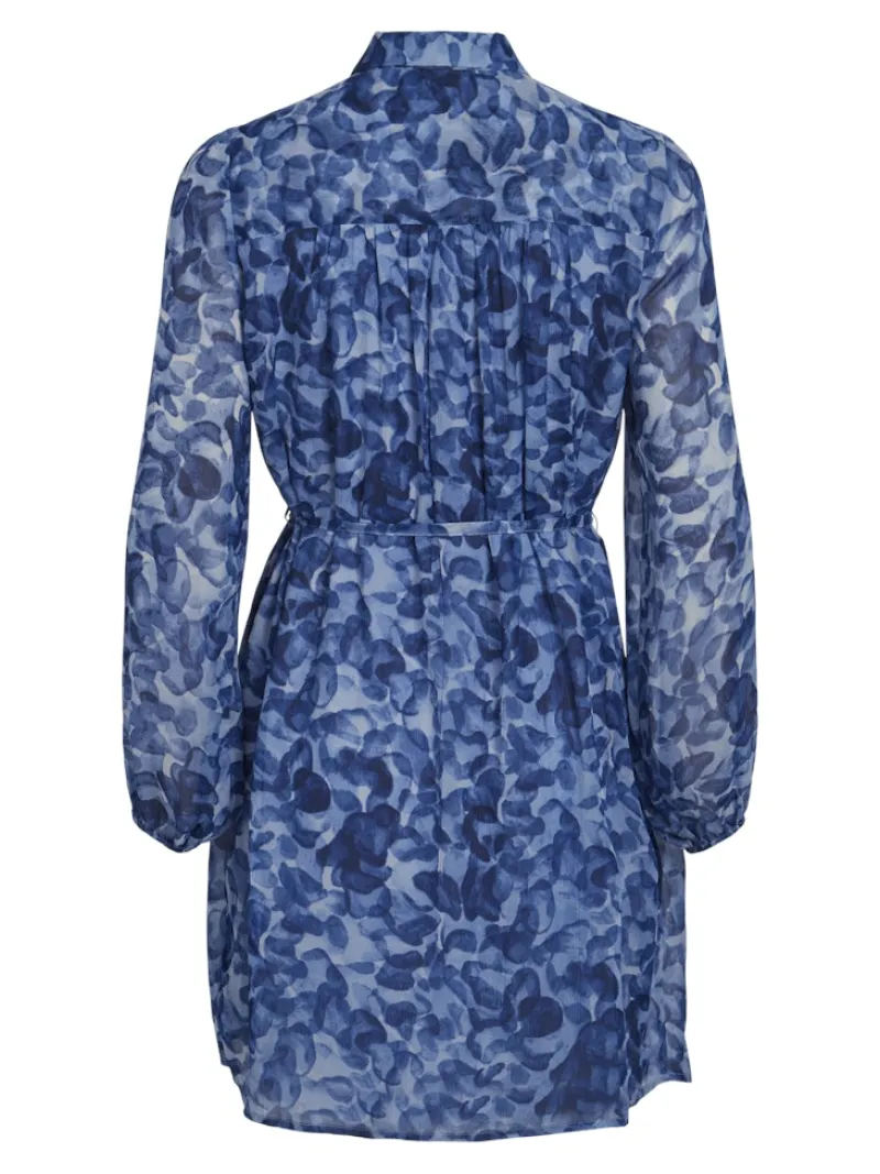 Vila Kleider*VIFALIA ROE L/S SHORT SHIRT DRESS/SU/PB True Blue