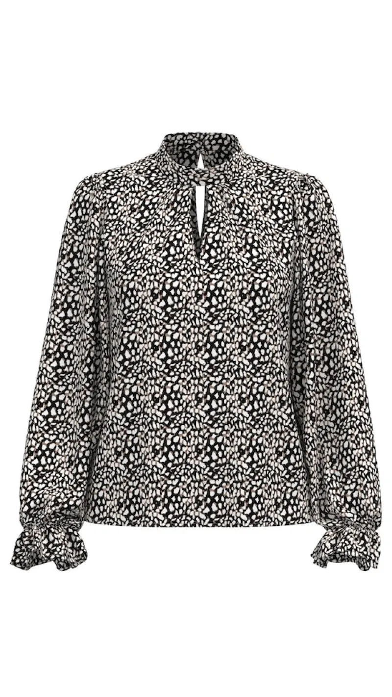 Vila Blusen*VIFALIA ROE L/S TOP/SU/PB Black