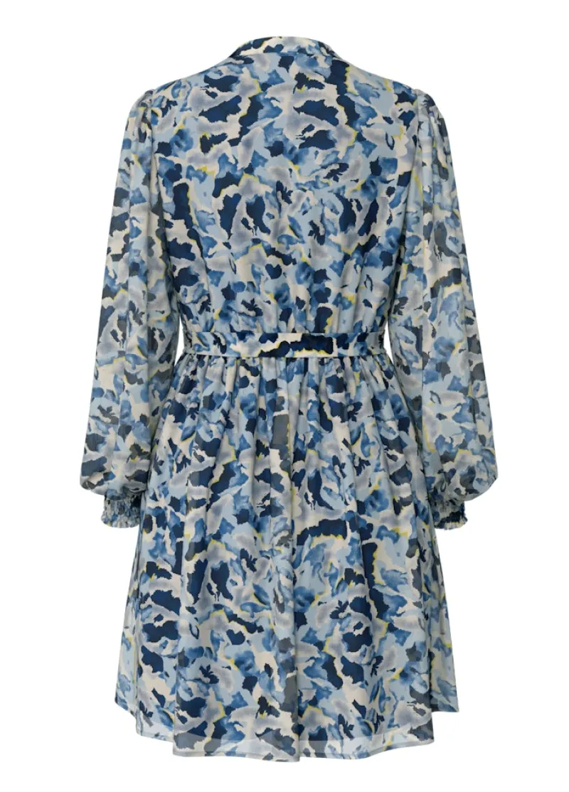 Vila Kleider*VIFALIA TWI L/S SHORT DRESS/DFS cornstalk