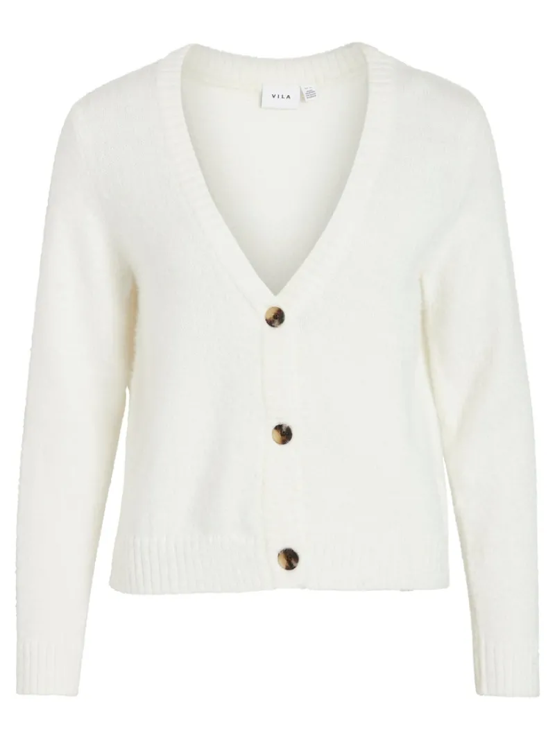 Vila Pullover & Sweatshirts*VIFEAMI L/S KNIT CARDIGAN/SU-FAV NX/1 Cloud Dancer