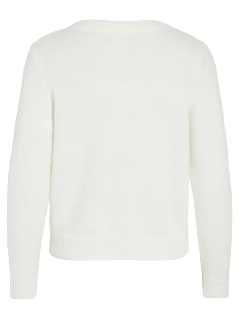 Vila Pullover & Sweatshirts*VIFEAMI L/S KNIT CARDIGAN/SU-FAV NX/1 Cloud Dancer