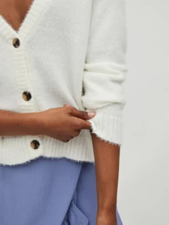 Vila Pullover & Sweatshirts*VIFEAMI L/S KNIT CARDIGAN/SU-FAV NX/1 Cloud Dancer