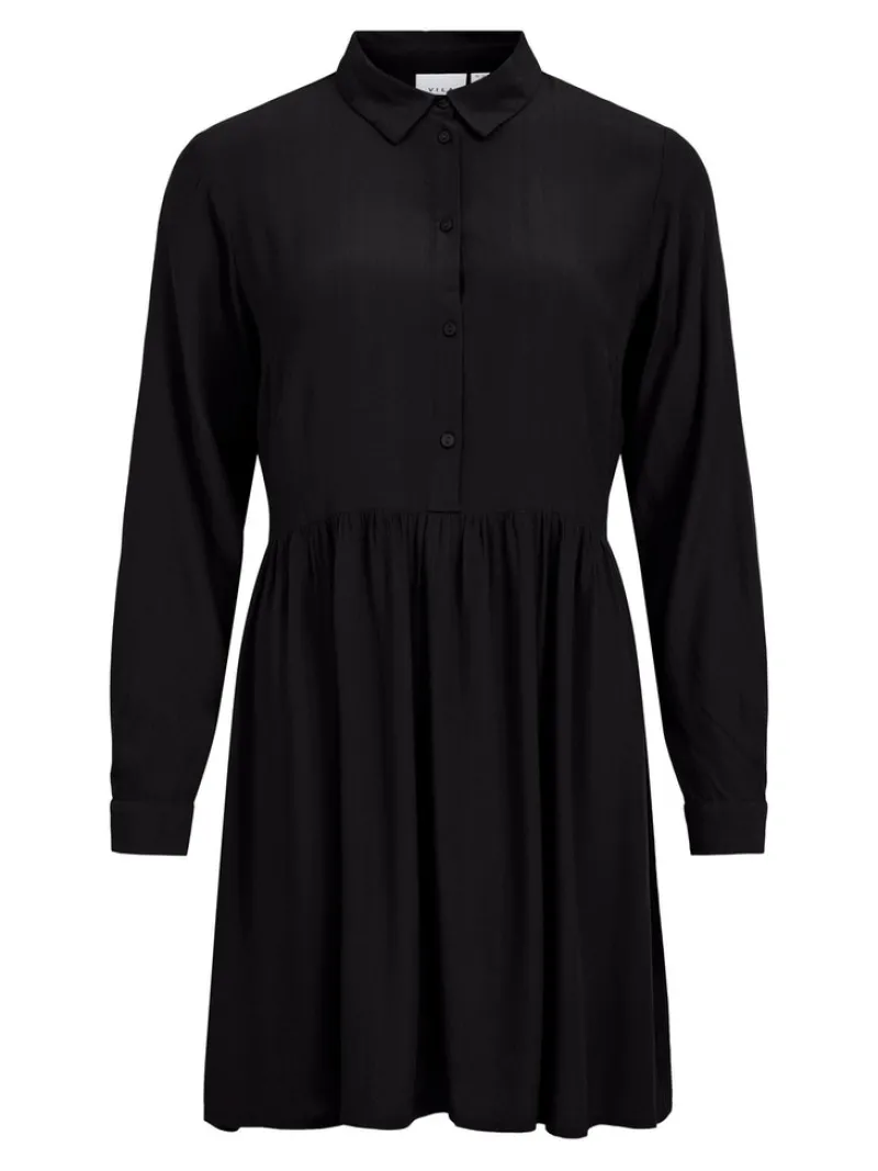 Vila Kleider*VIFINI L/S SHIRT DRESS/SU - NOOS black1