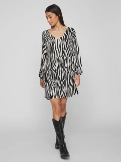 Vila Kleider*VIFINI L/S SHORT DRESS - NOOS black 3