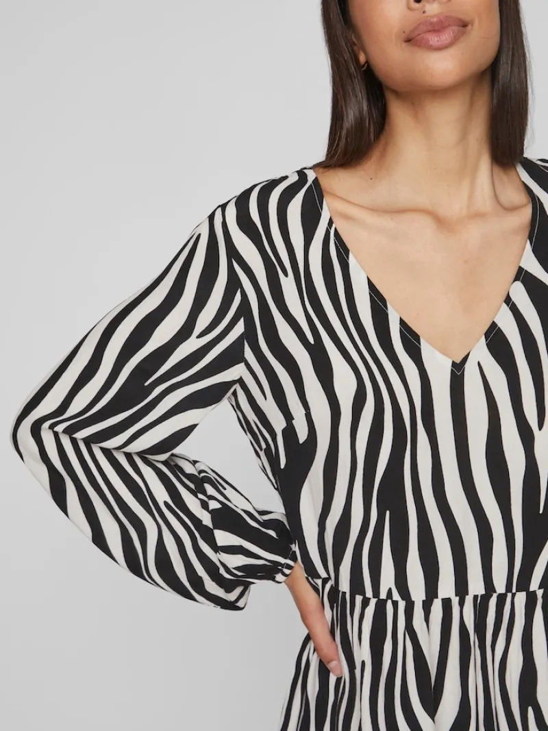 Vila Kleider*VIFINI L/S SHORT DRESS - NOOS black 3