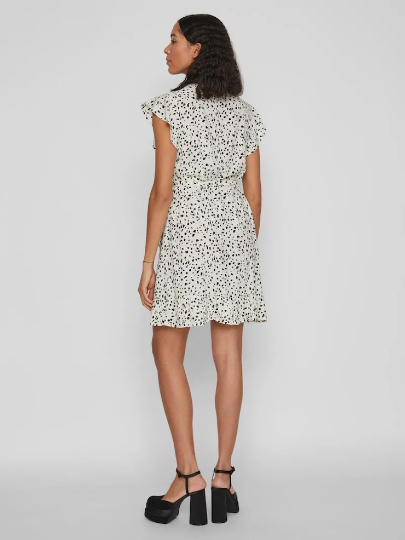 Vila Kleider*VIFINI WRAP S/S SHORT DRESS - NOOS birch