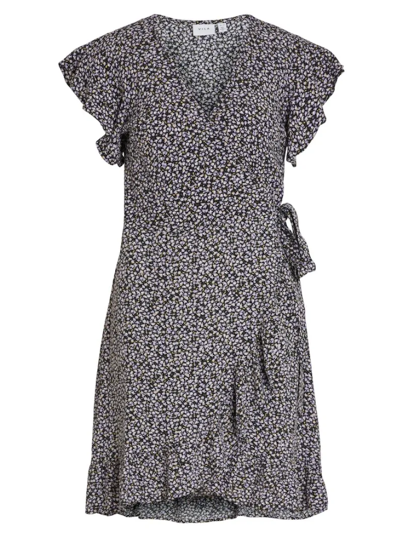 Vila Kleider*VIFINI WRAP S/S SHORT DRESS - NOOS sweet lavender
