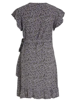 Vila Kleider*VIFINI WRAP S/S SHORT DRESS - NOOS sweet lavender