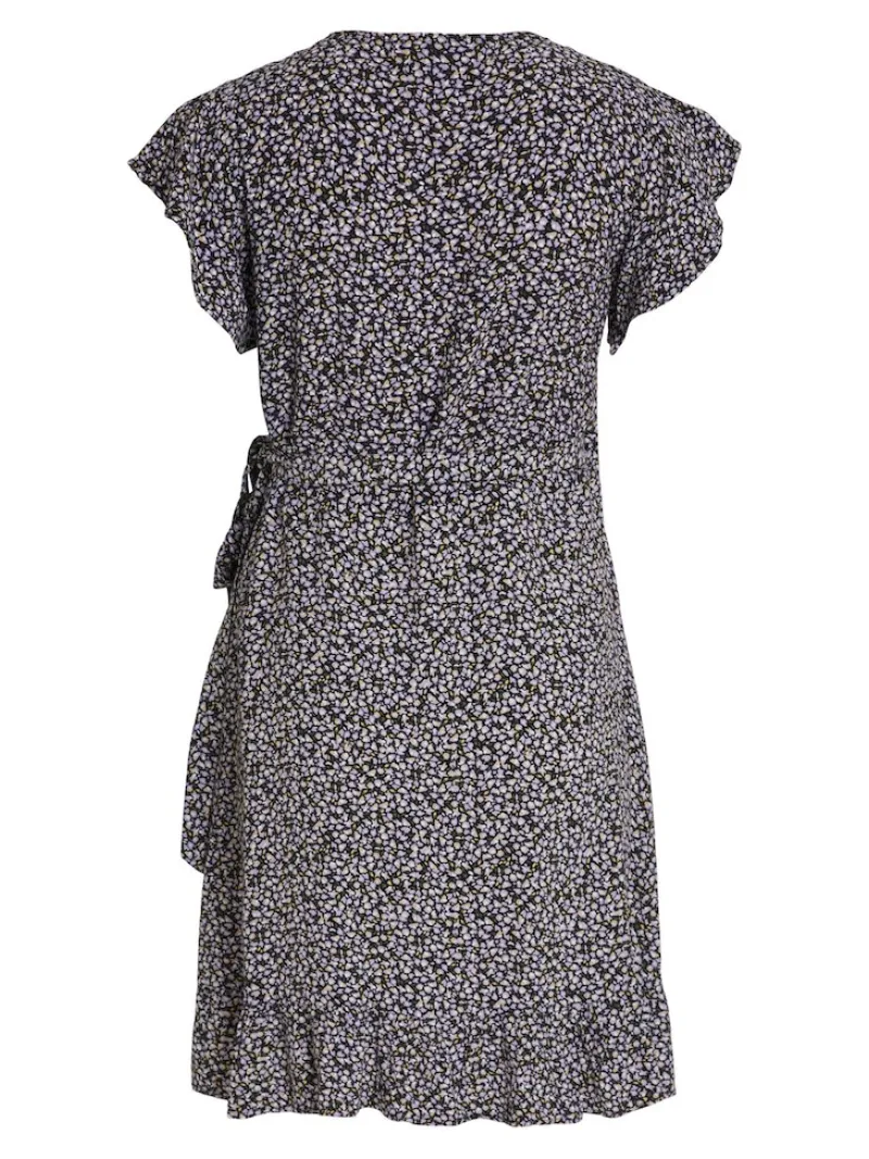 Vila Kleider*VIFINI WRAP S/S SHORT DRESS - NOOS sweet lavender