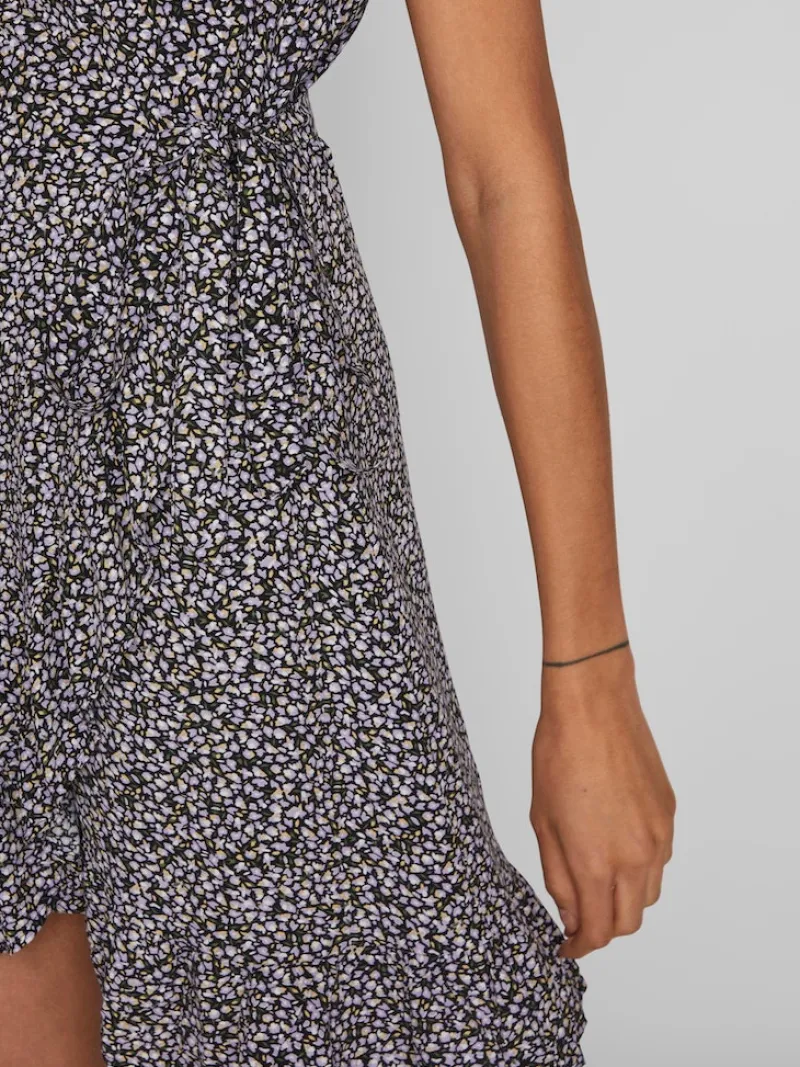 Vila Kleider*VIFINI WRAP S/S SHORT DRESS - NOOS sweet lavender