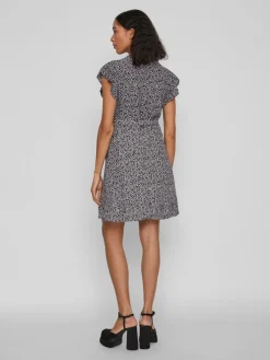 Vila Kleider*VIFINI WRAP S/S SHORT DRESS - NOOS sweet lavender