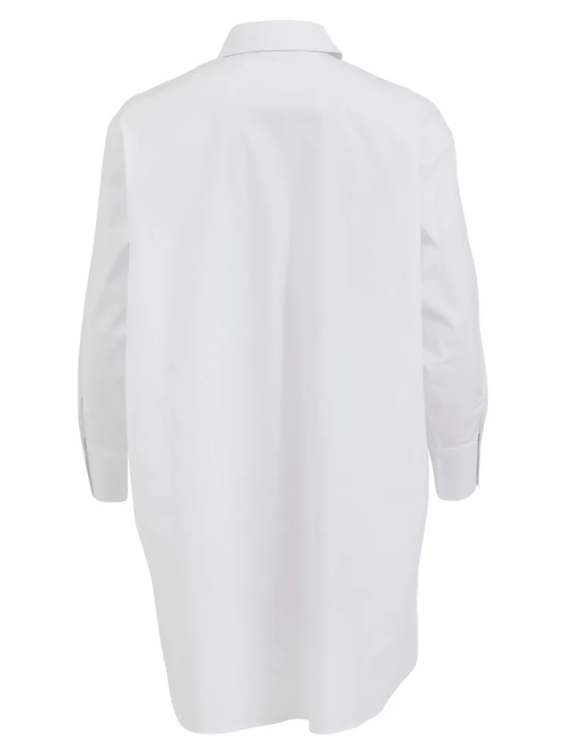 Vila Blusen*VIGIMAS OVERSIZE L/S LONG SHIRT-NOOS optical snow