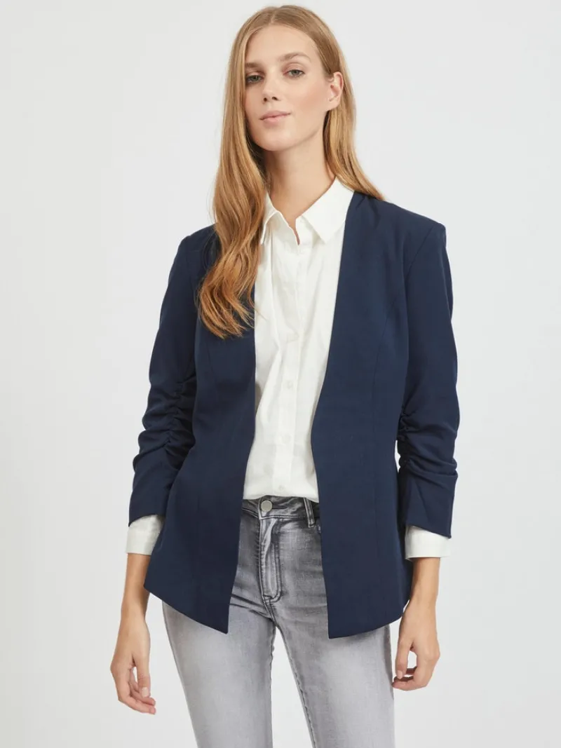 Vila Jacken*VIHER NEW 3/4 BLAZER -NOOS Navy Blazer