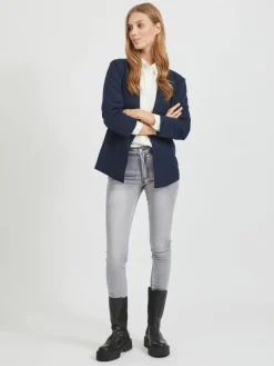 Vila Jacken*VIHER NEW 3/4 BLAZER -NOOS Navy Blazer