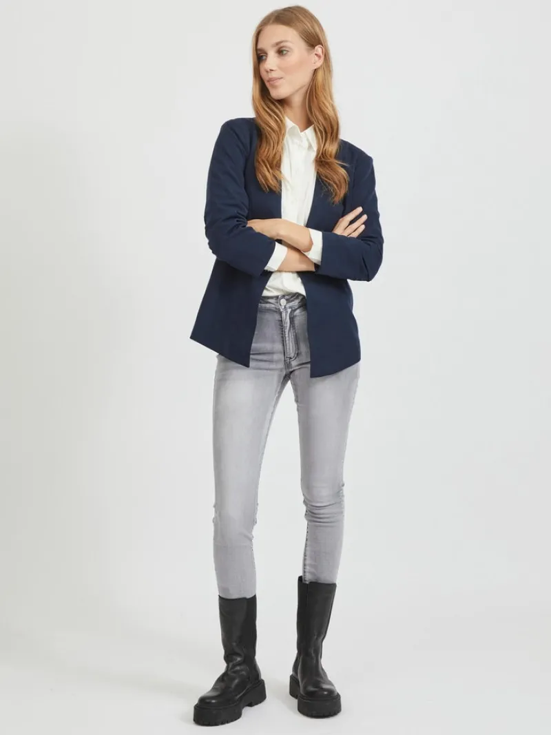Vila Jacken*VIHER NEW 3/4 BLAZER -NOOS Navy Blazer