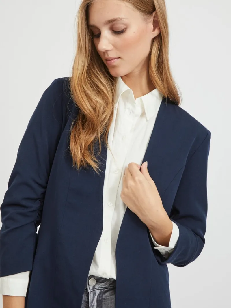 Vila Jacken*VIHER NEW 3/4 BLAZER -NOOS Navy Blazer