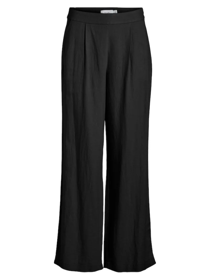 Vila Hosen*VIJOLANDA HW LINEN BLEND PANTS - NOOS black beauty